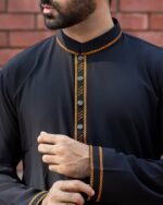 ব্ল্যাক কালার প্রিমিয়াম এমব্রয়ডারি পাঞ্জাবি - Image 2
